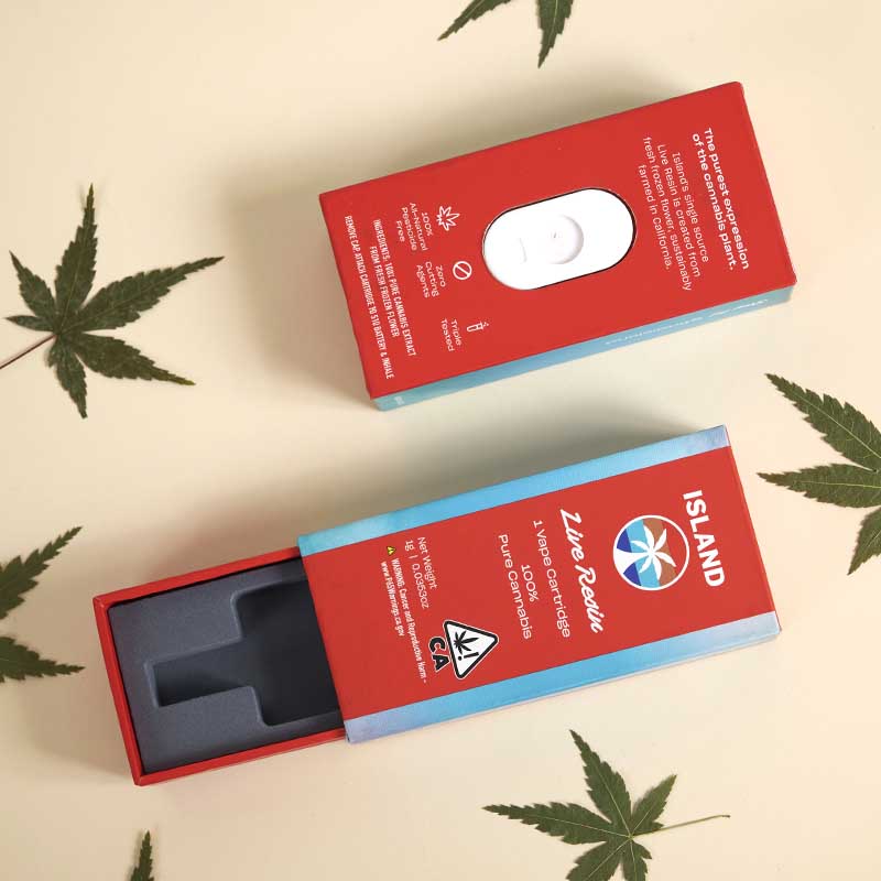 Custom Printed Sliding Rigid Resistant Childproof Packaging Slide Top Drawer Box Collection For Cosmetic Cigarette Lip Balm