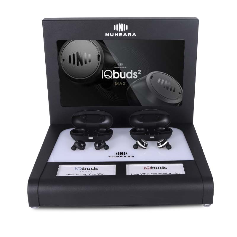 Frosted Black Acrylic Earphone Display Holder Headphone Headset Display Stand Rack Insert SD Card