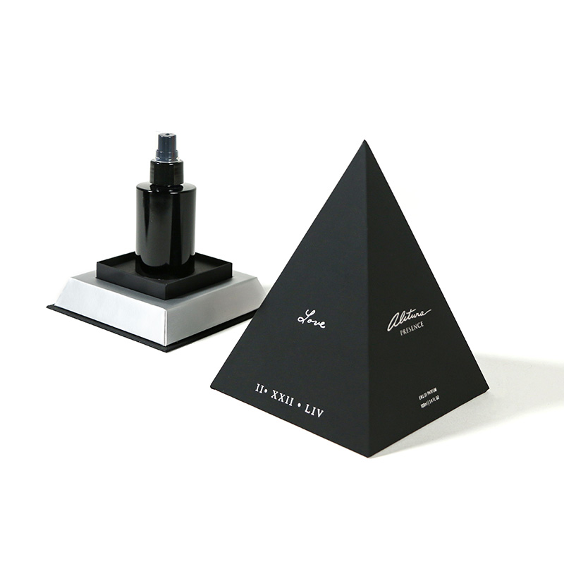 Matte Black Tapered Pyramid Custom Luxury Birthday Surprise Box Gift Box for Women Bridesmaid Proposal Box Bottle Box Mystery Gift Box Present Box Perfume Box Packaging