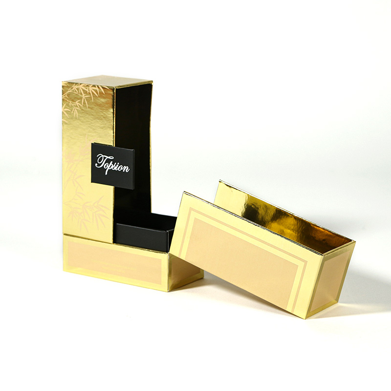 Unique Custom Collapsible Double Open Golden Stamping Holographic Box Bridesmaid Proposal Box Birthday Mystery Gift Box Slip Case Box Packaging for Perfume Bottle Women