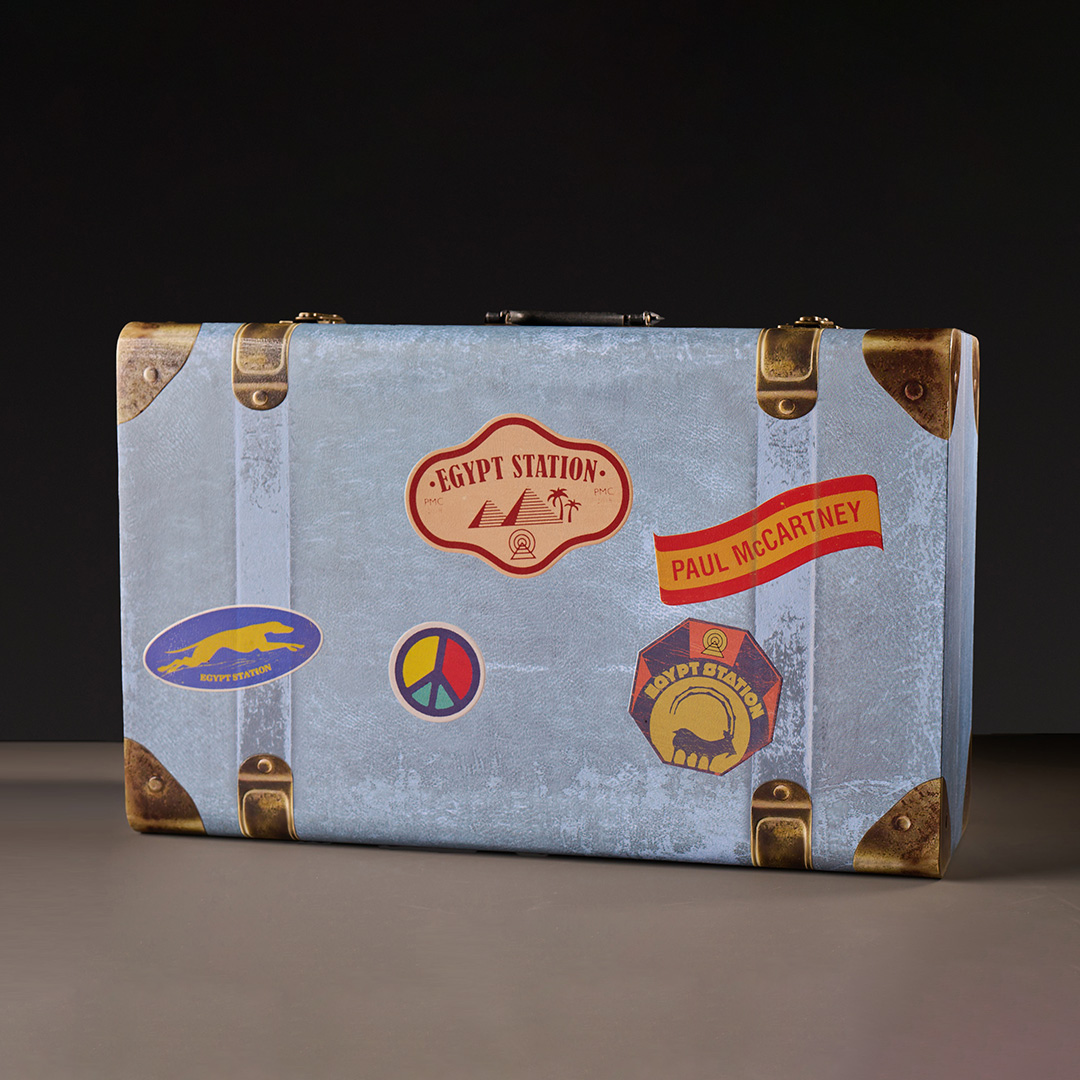 Artistic Limited Custom Handmade Lovely Blue Rigid Cardboard Paper Book Toy Gift Golden Metal Packaging Design Suitcase Box With Handle